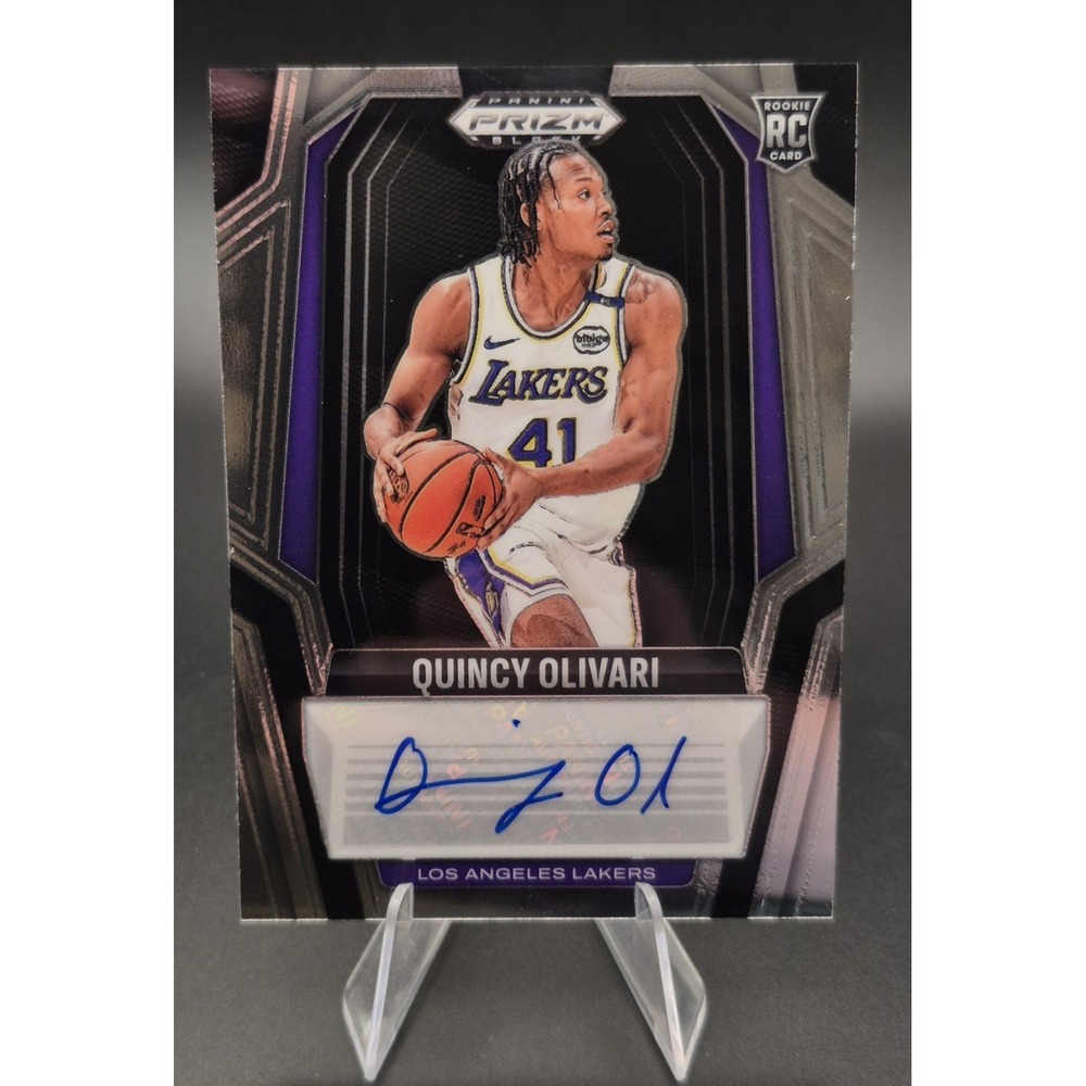 2024-25 Panini Prizm Quincy Olivari #RS-OLI Rookie Signatures (RC) LA Lakers